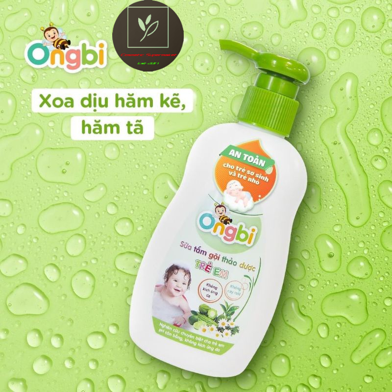 (200ml) Sữa Tắm Gội Thảo Dược Cho Trẻ Em Ongbi