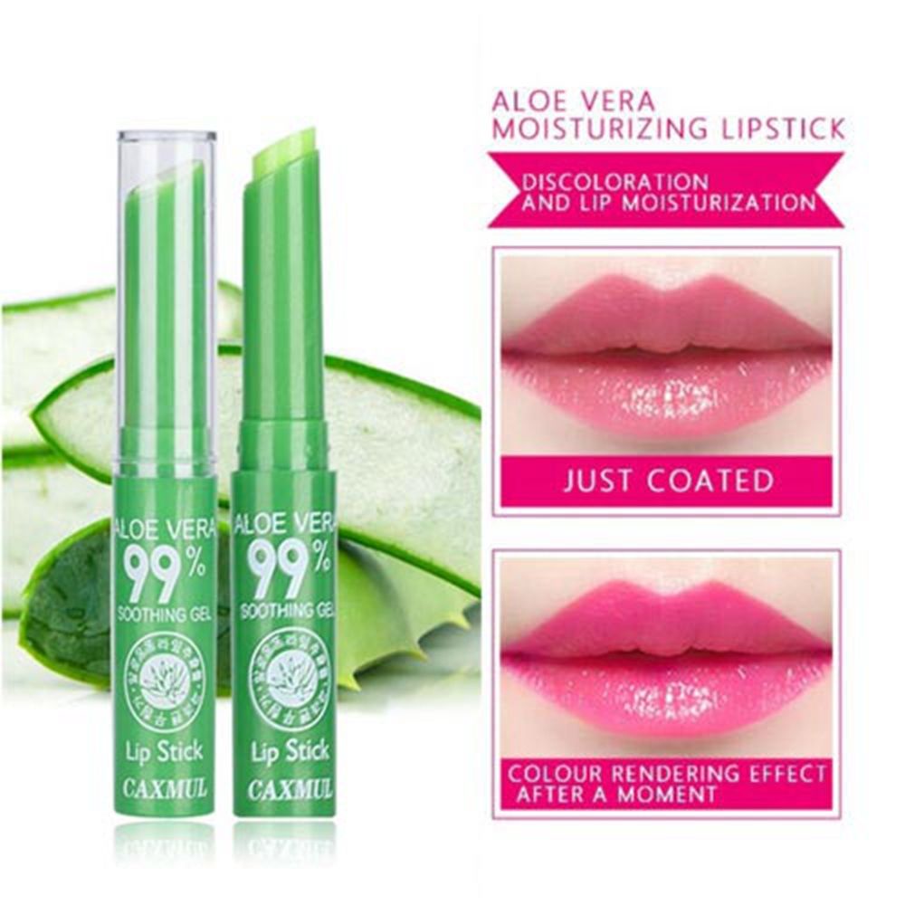 💍HS💄 New Lipstick Waterproof Moisturizing Aloe Lip Balm Cosmetic Long Lasting Lips Care Hot Thermal Color Changing