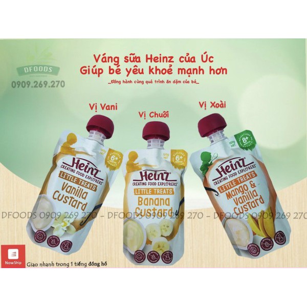 Váng Heinz Custard vị Hoa quả Úc date 2023