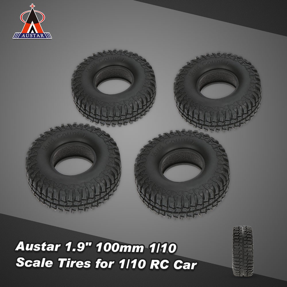 Set 4 bánh xe thay thế cho mô hình xe điều khiển từ xa 1 / 10 RC4WD D90 Axial SCX10 RC Rock Rock