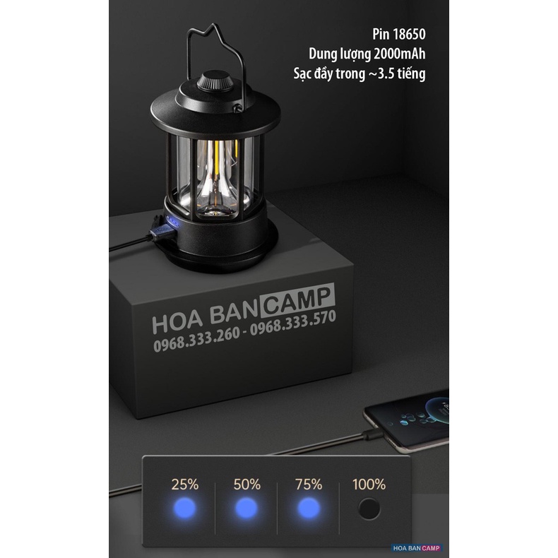 Đèn Bão Cắm Trại Cổ Điển BlackDog LYD007