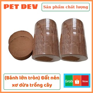 (Bánh lớn tròn) Đất nén xơ dừa trồng cây