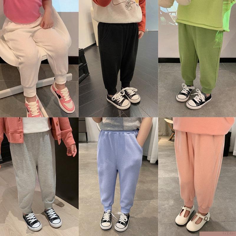 Quần dài thể thao ống rộng nhiều màu sắc cho bé
