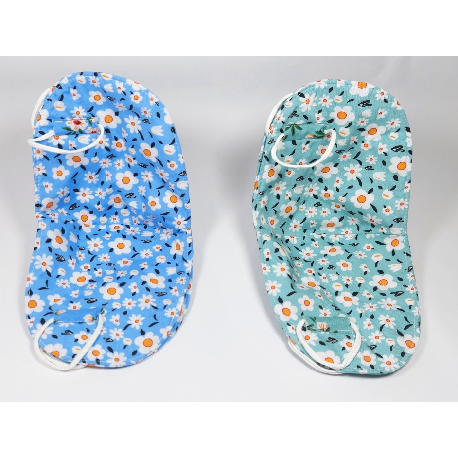 KHẨU TRANG NỮ Loại che tai bo tròn In hình hoa các loại Dày 3 lớp Chất liệu vải mềm dày Chống nắng Phòng dịch bệnh | BigBuy360 - bigbuy360.vn