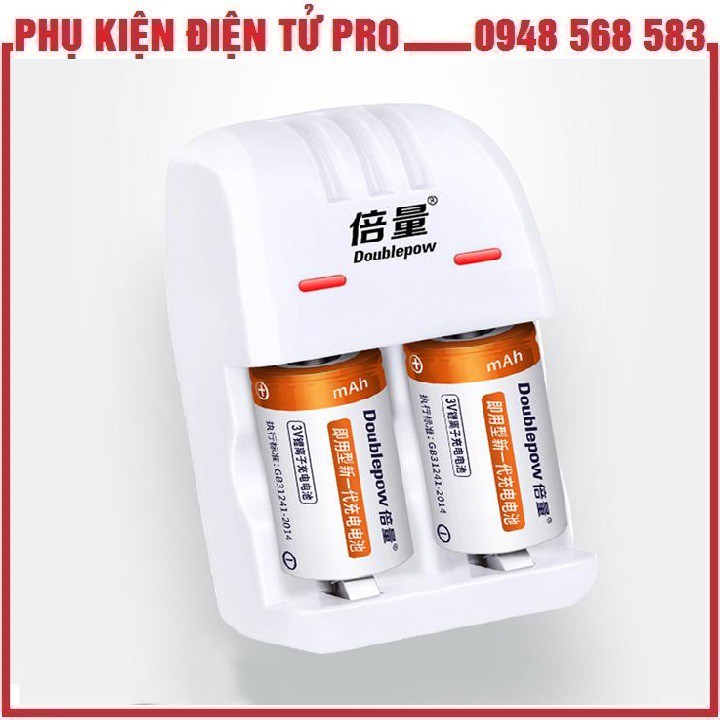 BỘ SẠC DOUBLEPOW DP-K06 KÈM 02 VIÊN PIN CR2 200MAH HÀNG CHÍNH HÃNG