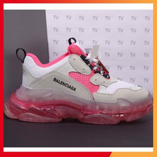 [ FREE SHIP, BAO ĐỔI SIZE ] Giày Balenciaga Triple S Trắng Hồng Cánh Sen 👟 Giày Thể Thao Nam Nữ Cao Cấp