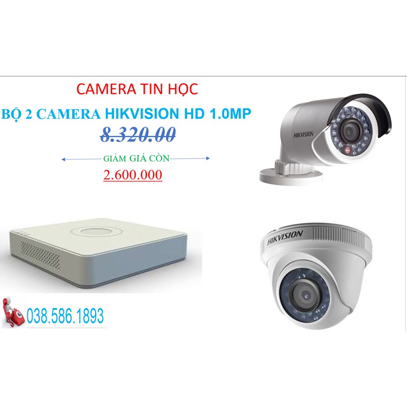 (siêu rẻ)trọn bộ camera KBVISION chính hãng 1.0mp