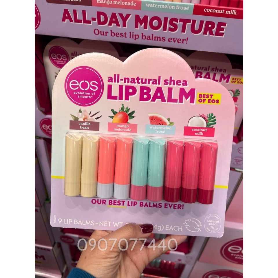 Son dưỡng môi hữu cơ EOS all-natural shea Lip Balm - EDS Hàng Mỹ