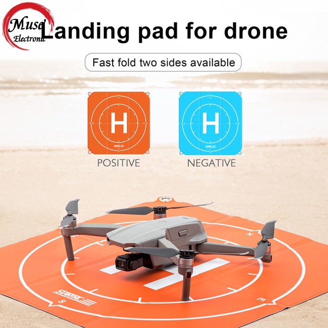 Thảm Đáp Máy Bay Điều Khiển Từ Xa Hình Vuông Gấp Gọn 50/65cm Cho Dji Fpv/mini