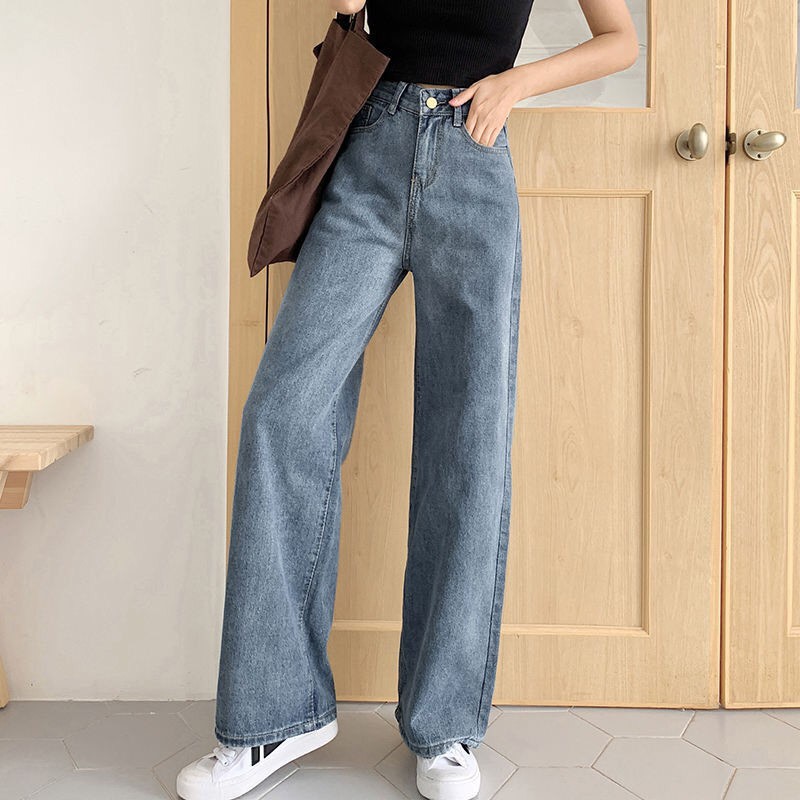 [ ĐỈNH CỦA ĐỈNH!!! ] QUẦN JEAN ỐNG RỘNG NỮ CAO CẤP NITIQC MÀU XANH LAI CUỐN DÀI CỰC HOT CỰC HIT-NL09