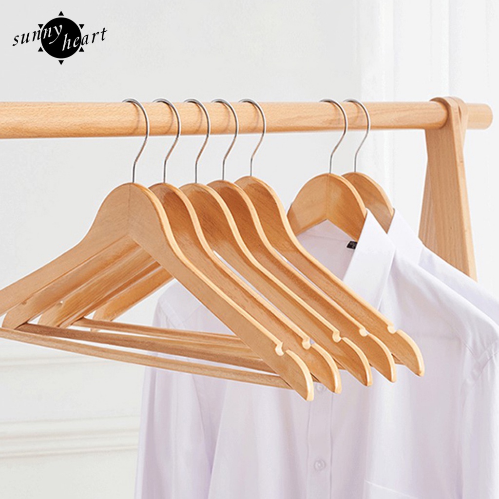 Set 5 Móc Treo Quần Áo Bằng Gỗ Tiện Dụng