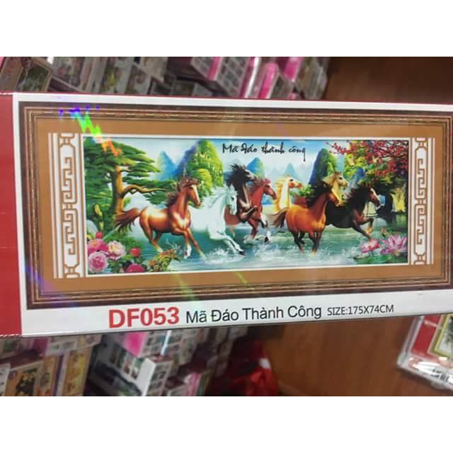 Tranh đính đá mã đáo thành công 174x75cm. Tranh gắn đá chưa gắn.