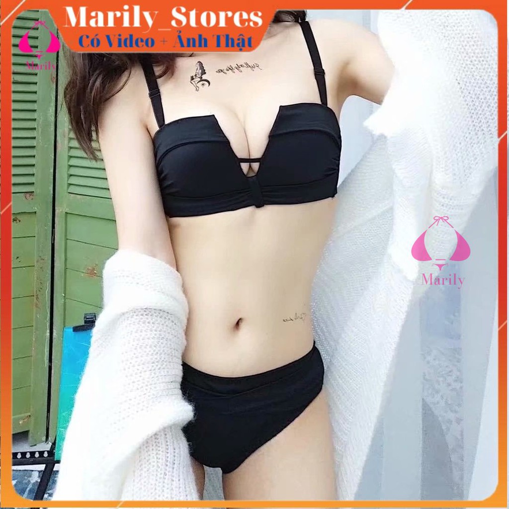 [Ảnh Thật + Video] Bộ Đồ Lót Ngực Áo  Ngực Không Gọng Có Thể Điều Chỉnh Kích Cỡ, Đồ Lót Bộ Quyến Rũ Cho Nữ
