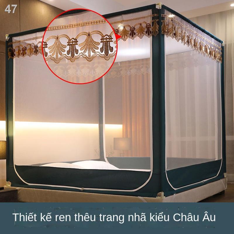 WZLưới chống muỗi Nam Cực dây kéo trẻ em rơi 1,5m 1,8m giường hộ gia đình yurt dày kiểu khung 1,2m