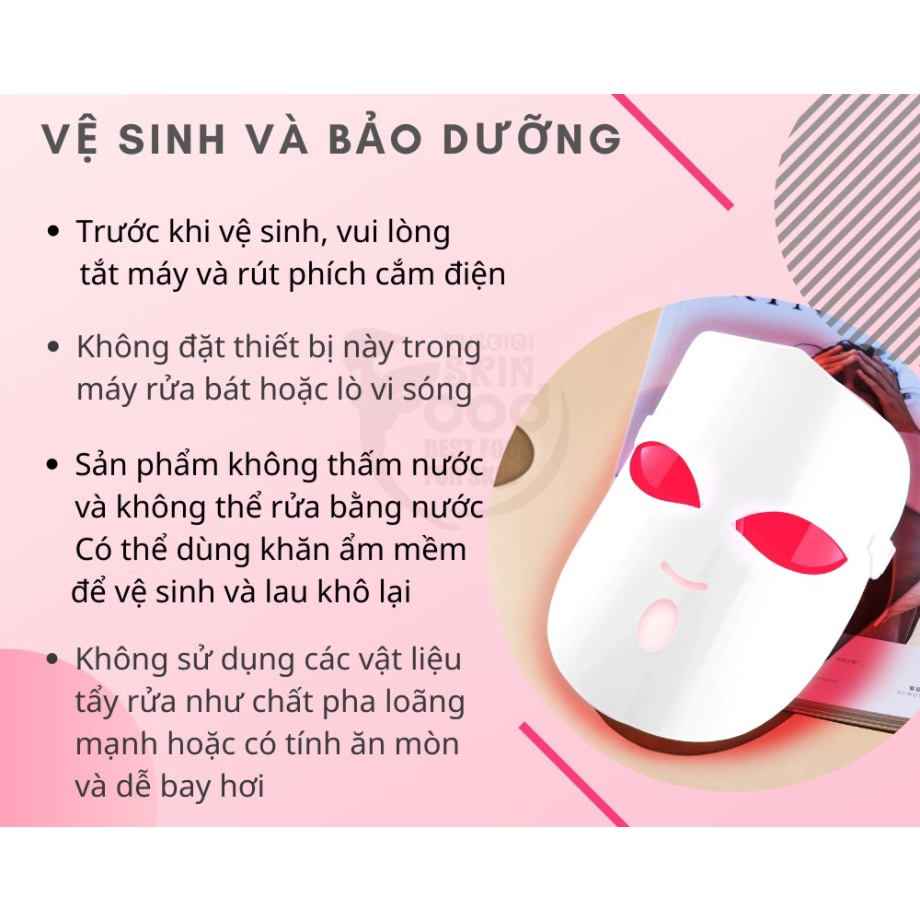 Mặt Nạ Ánh Sáng Dưỡng Trắng, Hỗ Trợ Giảm Mụn, Chống Lão Hóa Da Bibury Skin Therapy