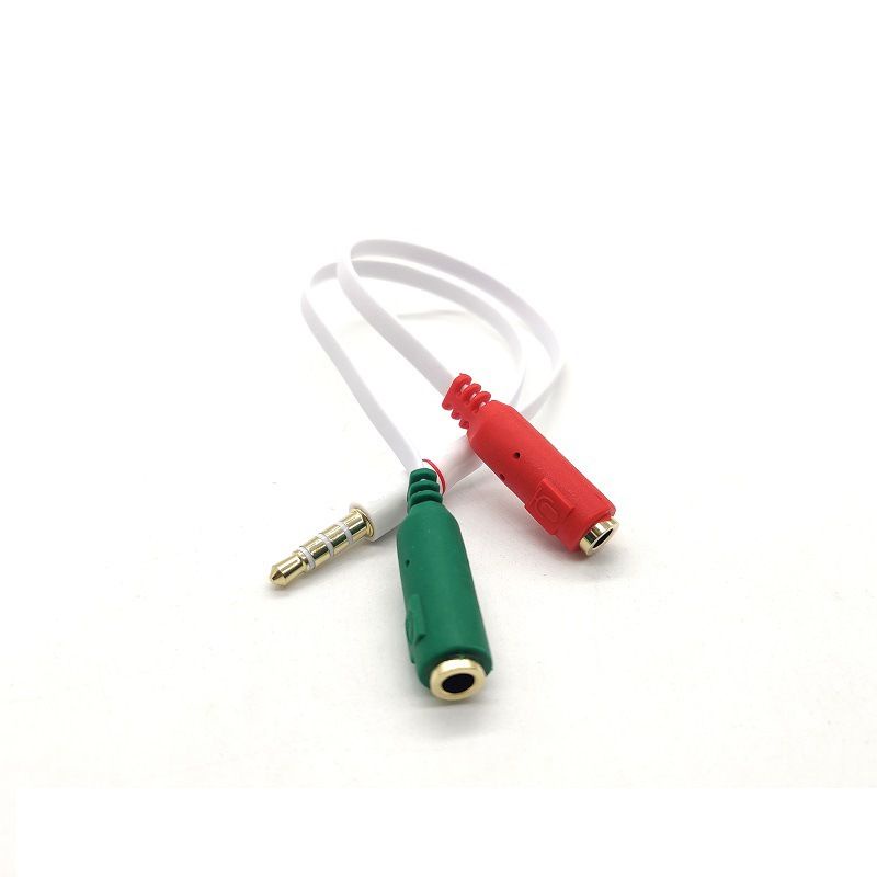Dây chia cổng 3.5mm ra Mic và Audio cho điện thoại ,cáp chia tai nghe 1 ra 2