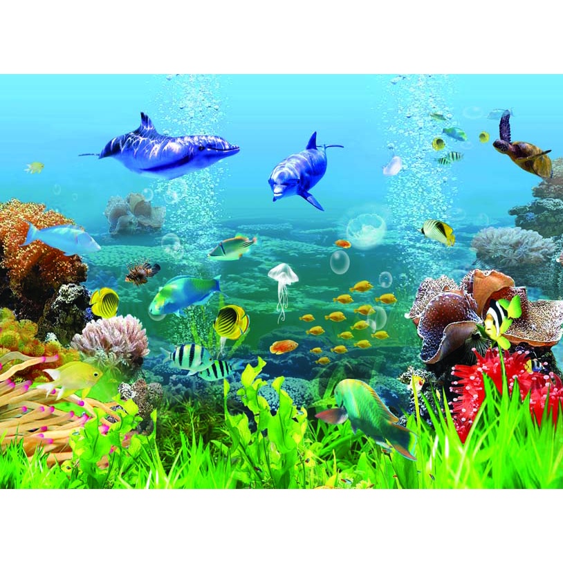 Tranh Dán Tường Đại Dương 3D Nhiều Kích Thước