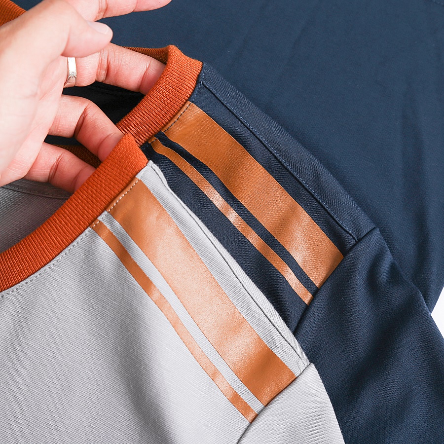 Áo Thun Nam Cổ Tròn GU CHẤT, Phối Màu Trẻ Trung, Vải Cotton Co Giãn, Dày Dặn, Form Regular Fit - GUTN09