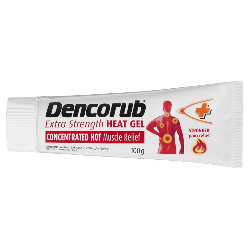 [Hàng chuẩn Úc] Dầu xoa bóp Dencorub extra strength heat gel 100g giúp giảm đau xương khớp và căng cơ của Úc