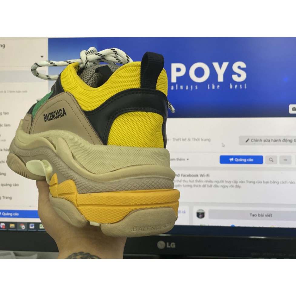 Giày Thể Thao Balen Triple Xanh Vàng | BigBuy360 - bigbuy360.vn