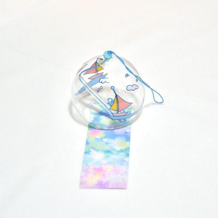 Chuông gió thủy tinh Furin mẫu Hoa Hướng Dương quà tặng Nhật Bản trang trí bàn học trang trí nhà cửa đẹp