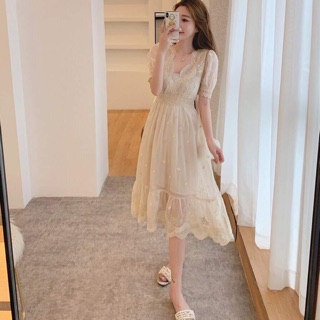 Đầm voan ren nữ cao cấp thiết kế sang chảnh quyến rũ NP1228