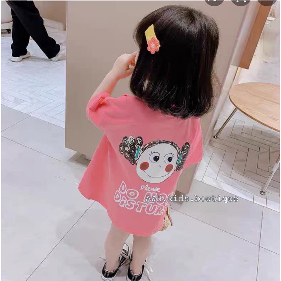 váy xuông cotton cô gái tóc xoăn cho bé