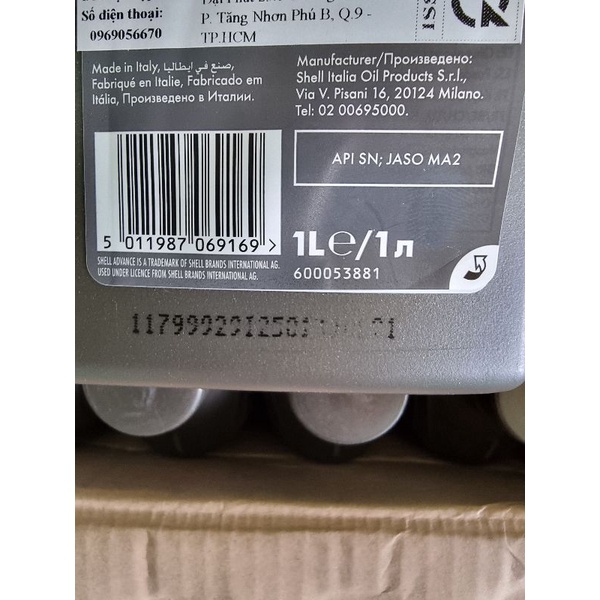 Dầu nhớt shell advance ultra 10w40 Châu Âu