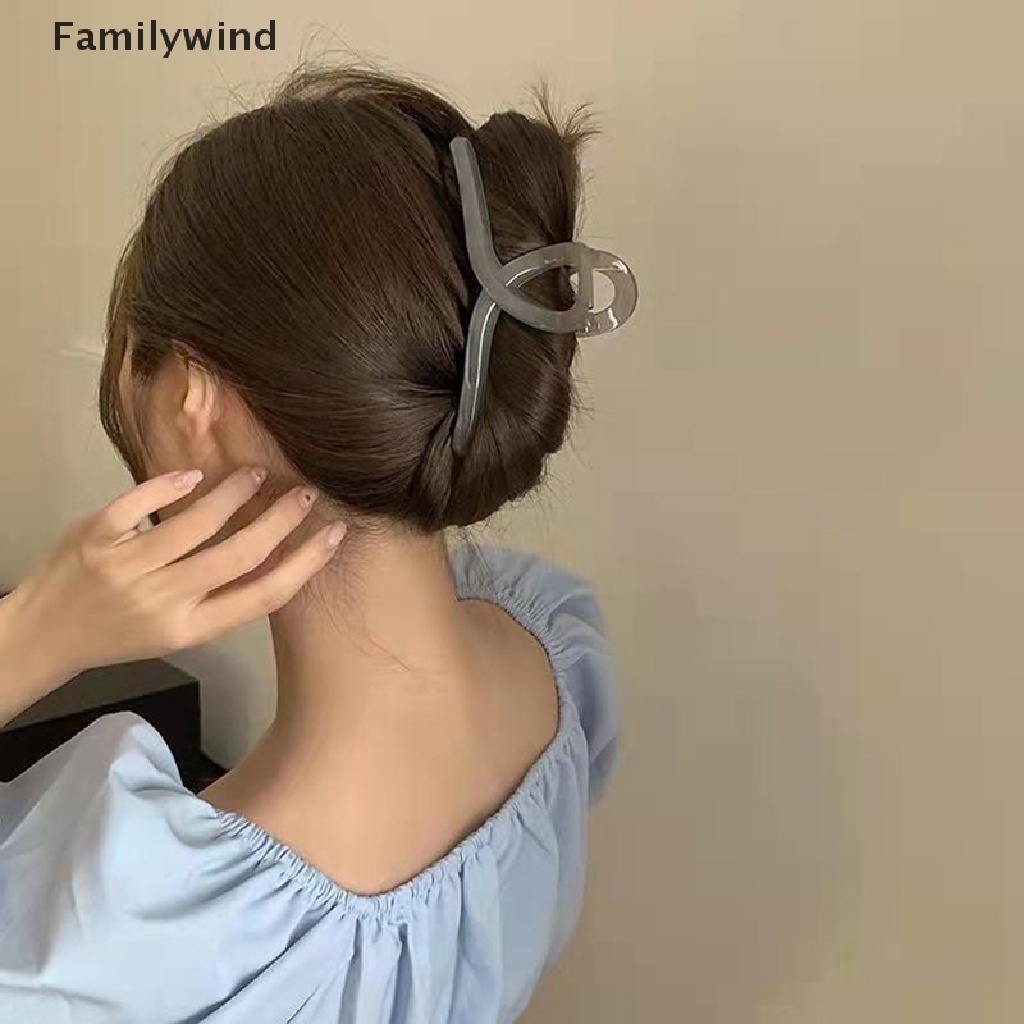 Kẹp Tóc Dạng Đĩa Chéo Bằng Acrylic Nhám Cho Nữ