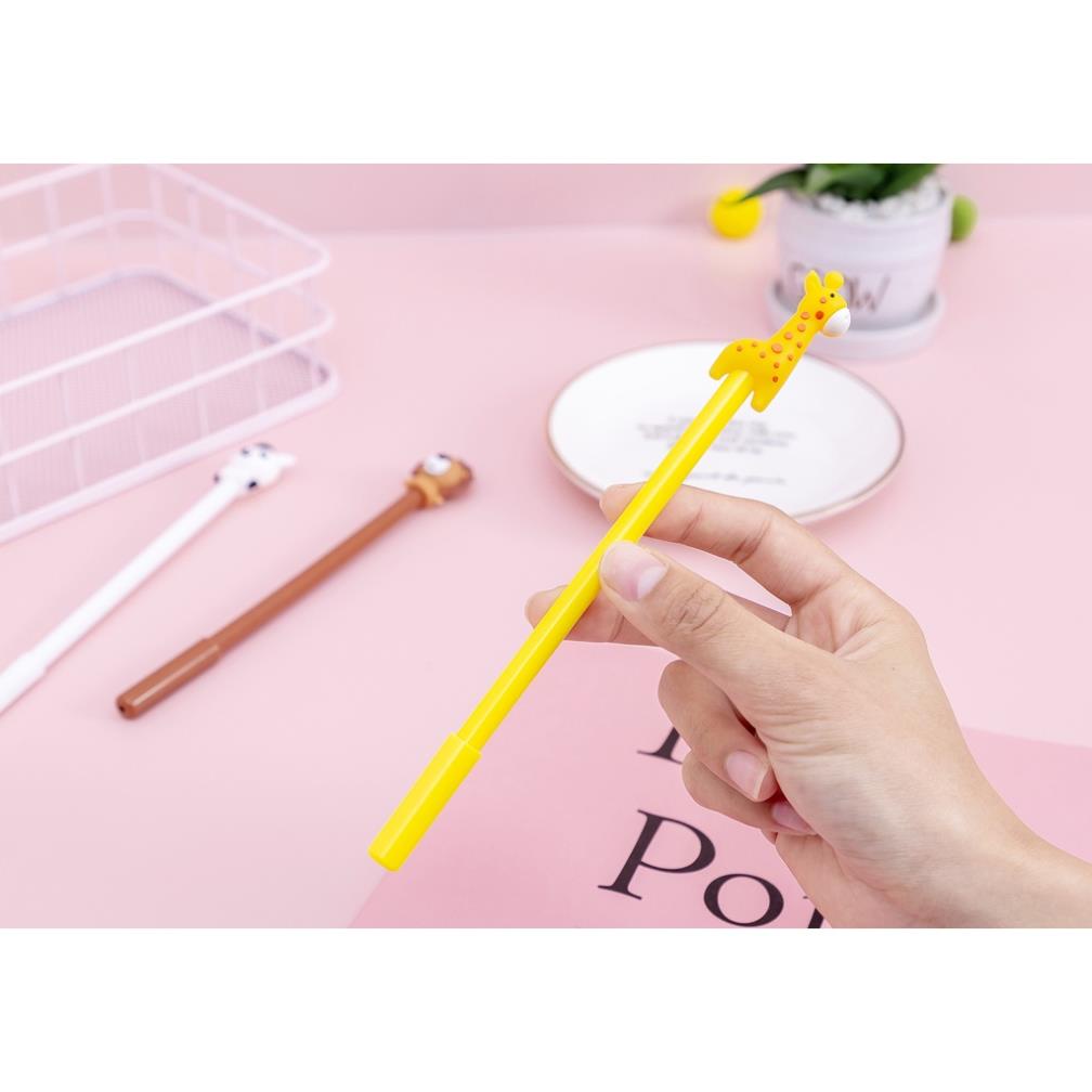 Bút Gel Nước Mực Đen Động Vật Nhiều Màu H30