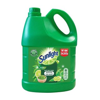 Nước rửa chén Sunlight trà xanh/ chanh và lá bạc hà 3.6kg