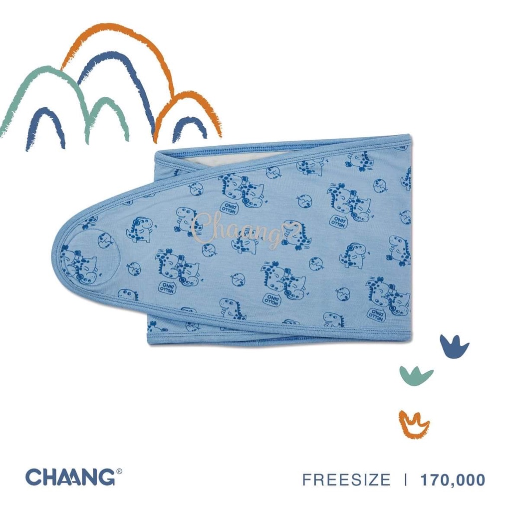 Chaang quấn kén cotton Hugme pony dino cho bé sơ sinh