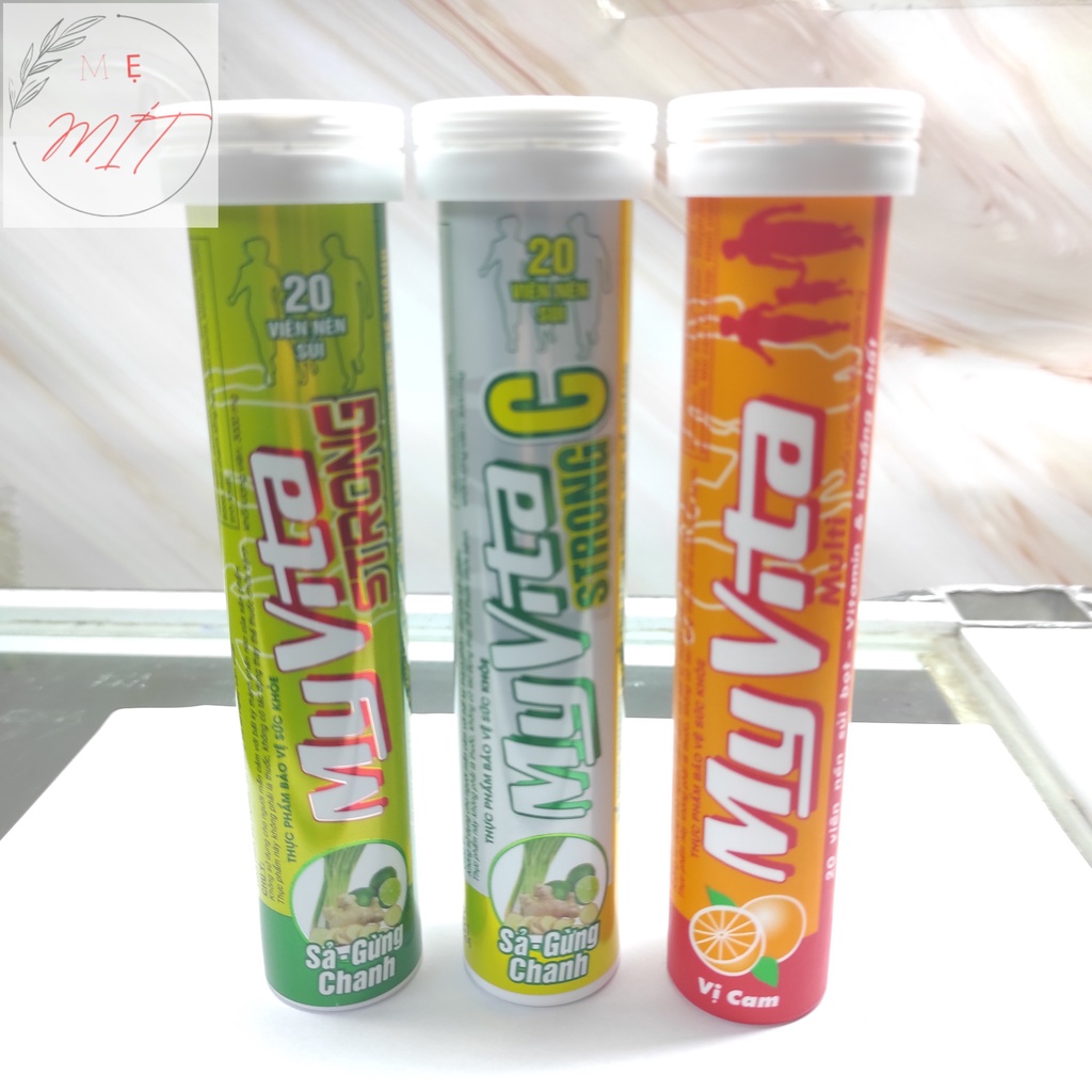 Viên Sủi Myvita Strong C & Strong 250mg vitamin C  vs Myvita Multi Cam tuýp 20