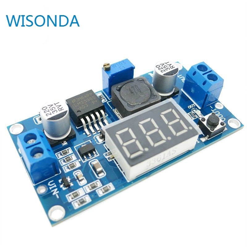 (1-5 CÁI) Mô-đun nguồn LM2596 LM2596S + Vôn kế LED DC-DC điều chỉnh...