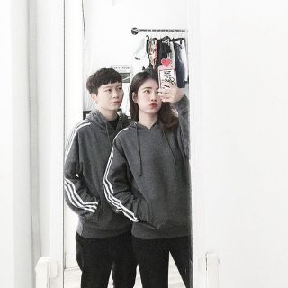 Áo nỉ phối tay sọc
