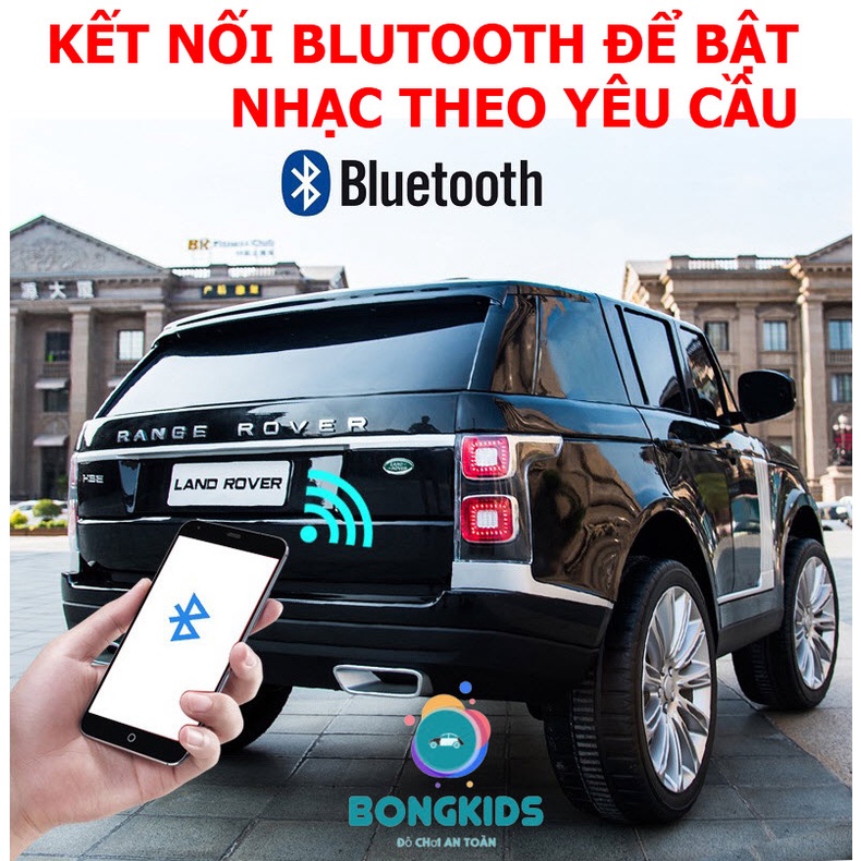 Xe ô tô điện trẻ em 2 chỗ rộng DKRR999🔥BH 12 THÁNG🔥ghế da, bánh cao su, bản quyền Range Rover, sơn tĩnh điện, tải 60kg