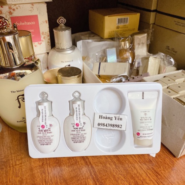 Set whoo dưỡng trắng da 5 món mini-Whoo Seol Radiant White Special Gift Set - hàng Cty - date 2024