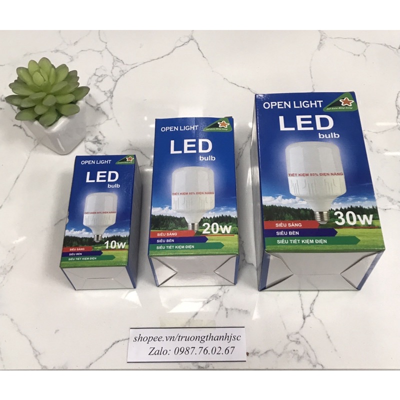 LED Buil Bóng đèn trụ nhôm - nhựa 30W