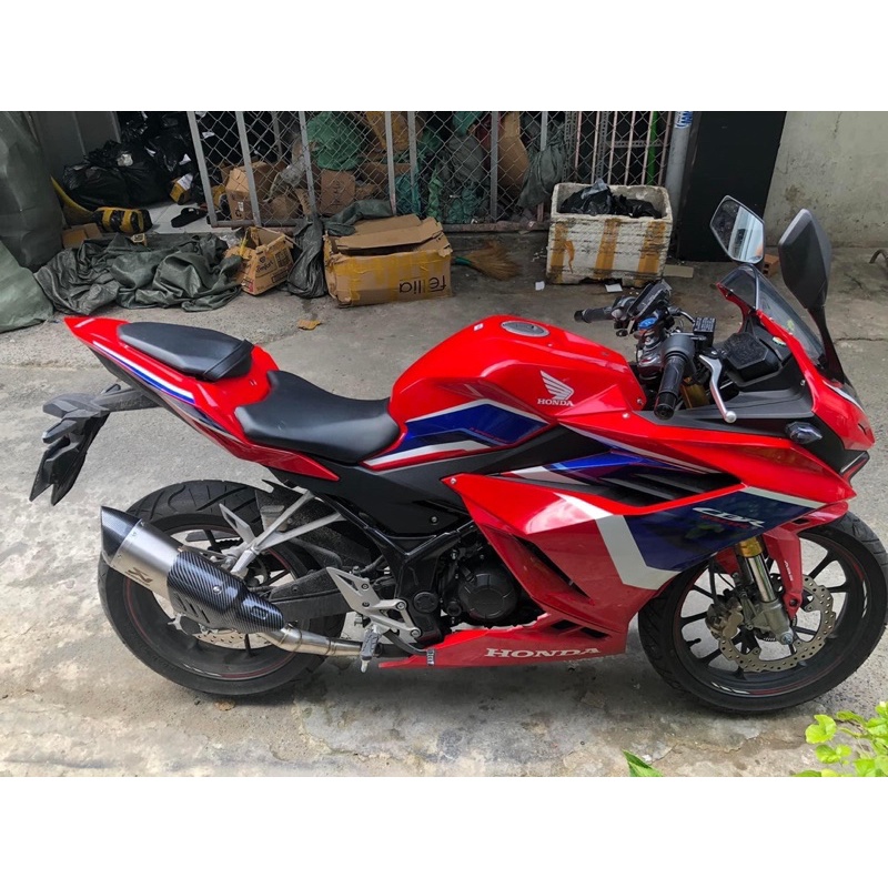 Pô Ak R1 Akrapovic R1 Tem khắc + Cổ inox 304 2 khúc màng lọc tổ ong