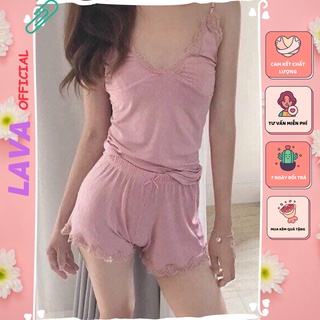 Bộ đồ ngủ hai dây sexy, chất liệu thun cotton siêu mềm mịn