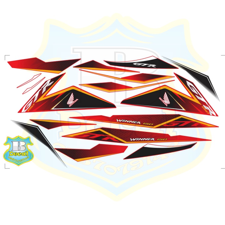 ( Quí khách vui lòng mang ra tiệm cho thợ dán ) Tem winner tổ ong trắng đỏ