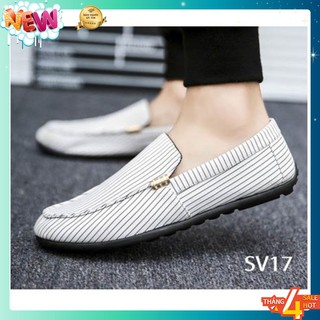 Giày Lười Nam Cao Cấp Phong Cách Hàn Quốc - Màu Trắng SV17