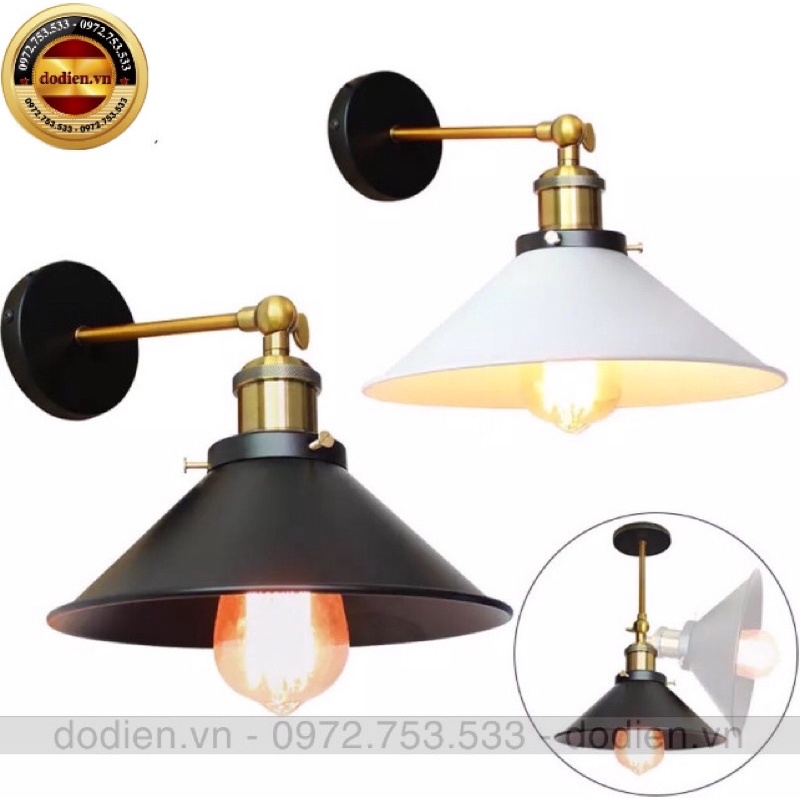 Đèn treo tường cổ điển đĩa sâu lòng