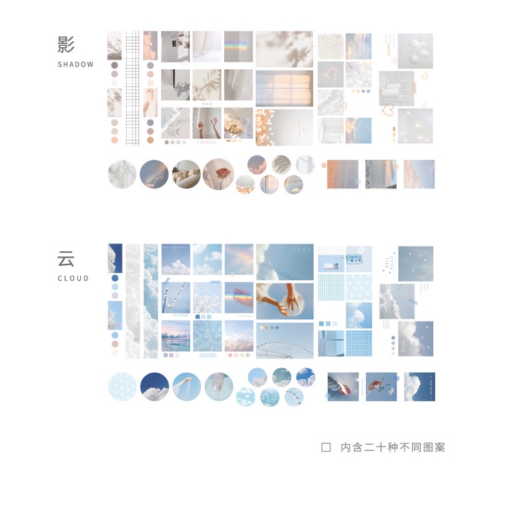 Set 40 miếng sticker trang trí sổ tay dễ thương, độc đáo