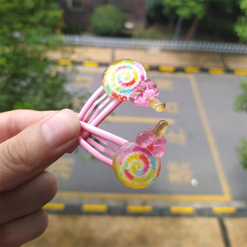 Set 2 Kẹp Tóc Hình Thiên Nga Hoạt Hình Đáng Yêu Cho Bé Gái
