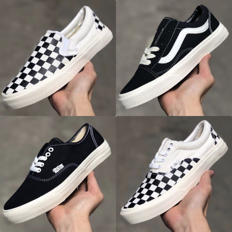 Giày Sneaker 𝐕𝐀𝐍𝐒 Slipon Caro Vault , 𝐕𝐀𝐍𝐒 Vault Old Skool Đen Cực Hot Nam Nữ