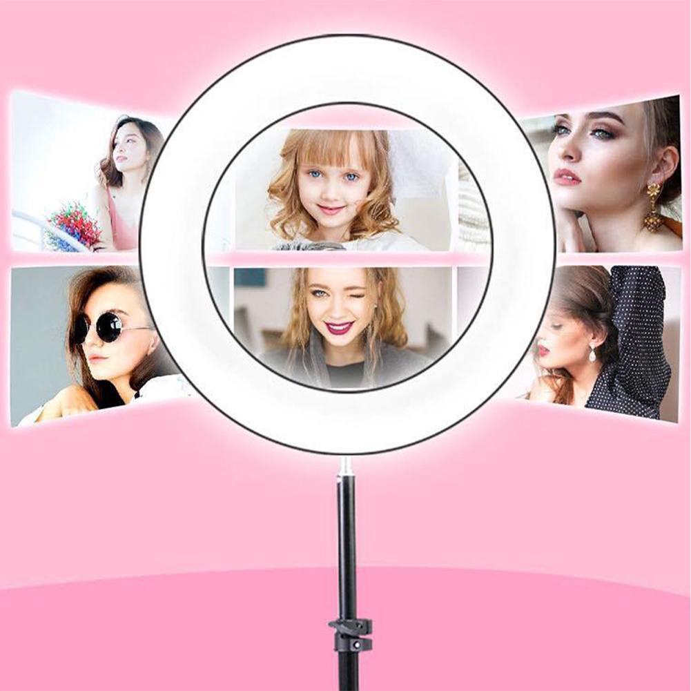 6.3 inch Selfie LED Ring Light Camera Phone Video Makeup Video Dimmable Live Mode 3 For YouTube Q7K5