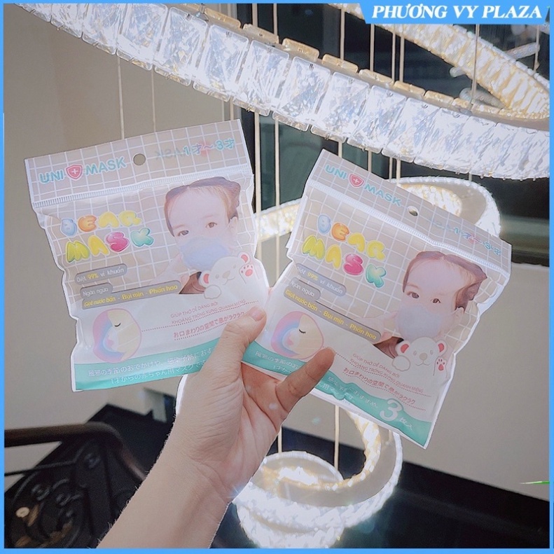 Khẩu trang trẻ em 3D kháng khuẩn UNI MASK - dành cho em bé 6 tháng- 6 tuổi