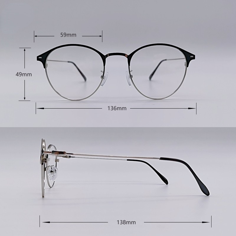 Mắt kính gọng tròn chống tia xanh và UV400 sành điệu cho nam và nữ