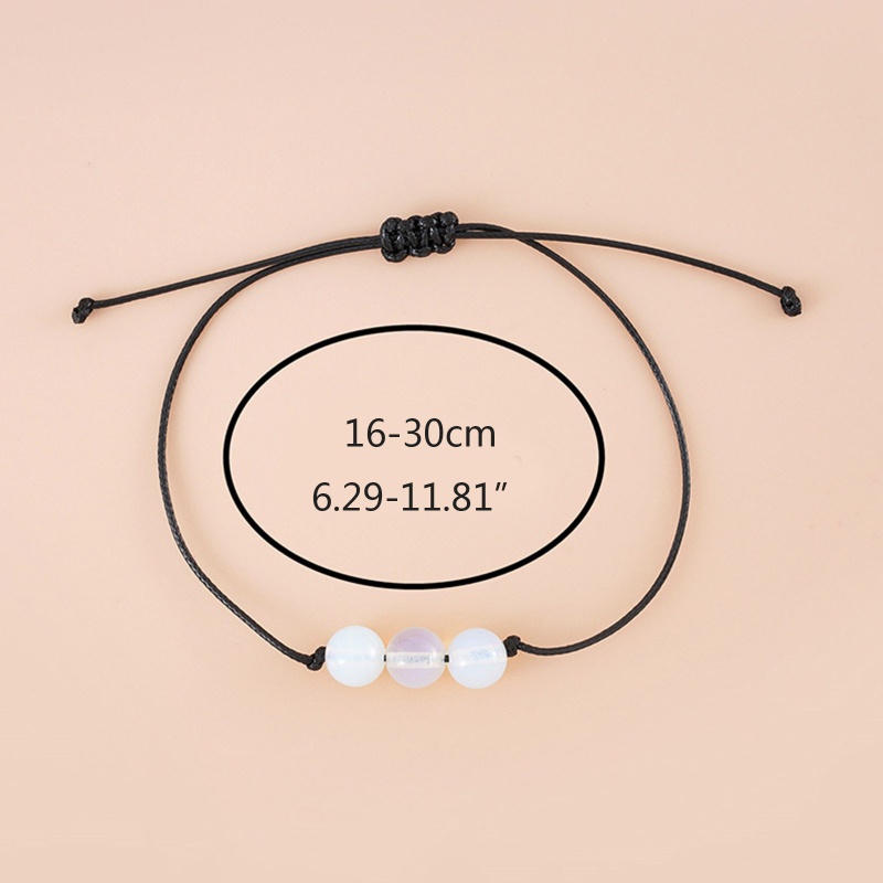 Vòng Tay Dây Bện Phối Hạt Pha Lê Handmade 4 Màu Tùy Chỉnh Thời Trang Cho Nữ